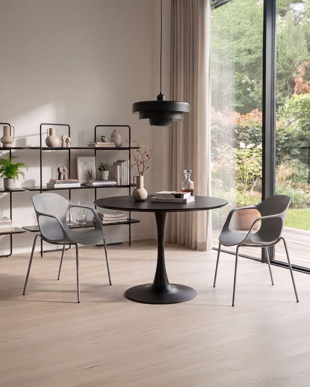 Set of 2 Dining Chairs ELBERT Light Grey