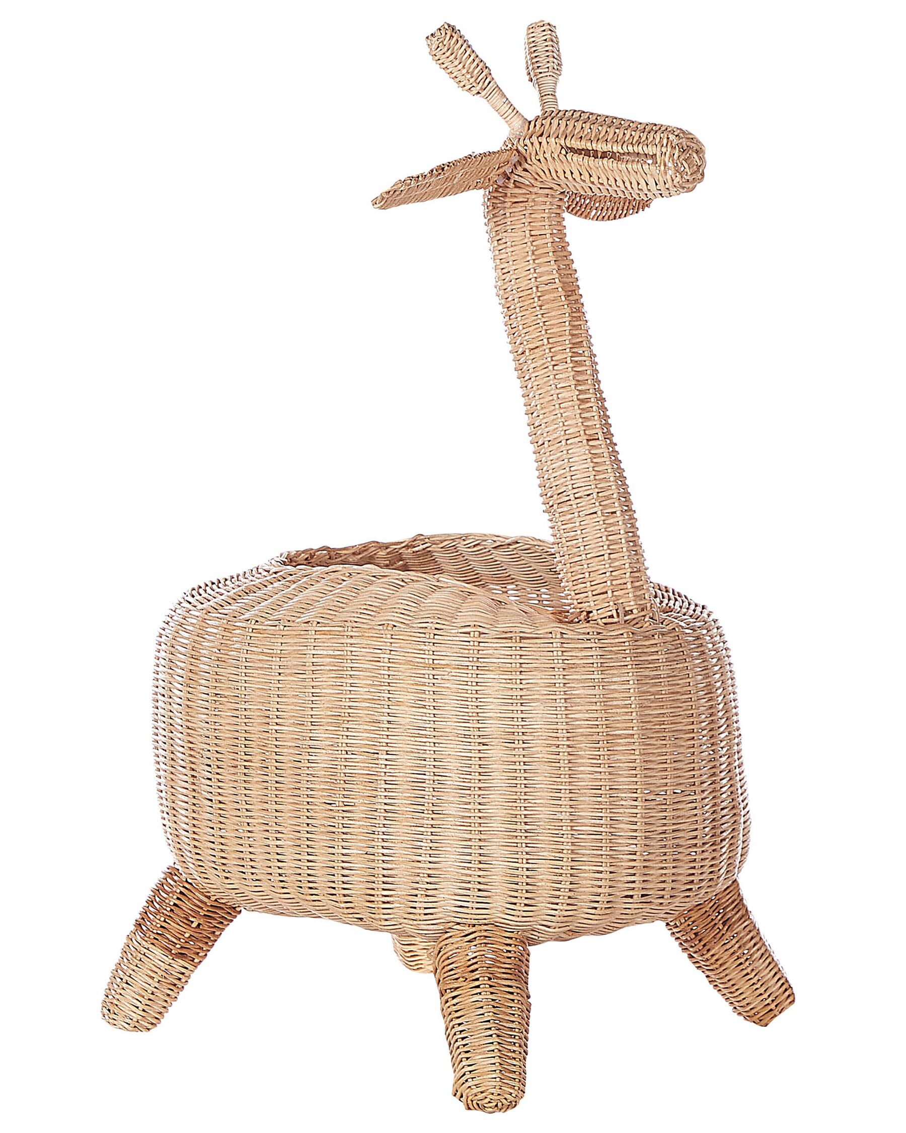 Aufbewahrungskorb Rattan naturfarben Giraffenform 70 cm HAINAN_893634