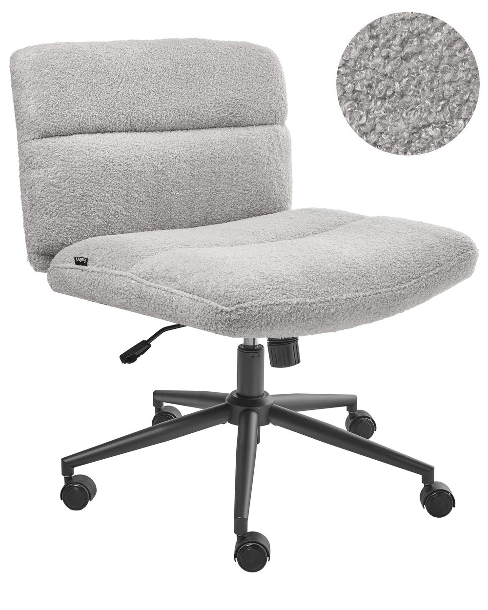 Sedia da scrivania CATLIN Bouclé Grigio chiaro