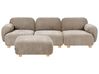 Canapé modulable 3 places AMLI avec ottoman Tissu chenille Beige