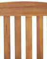 Zestaw 6 drewnianych krzeseł ogrodowych składany drewno akacjowe jasne JAVA_802459