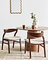 Set of 2 Dining Chairs MAROA Wood Light Beige
