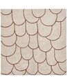 Cotton Area Rug 200 x 200 cm Beige and Brown AVDAN_839865