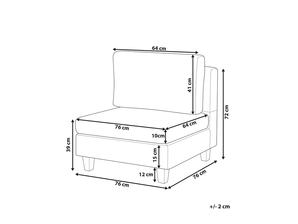 1-Seat Section UNSTAD Fabric Dark Green_893324