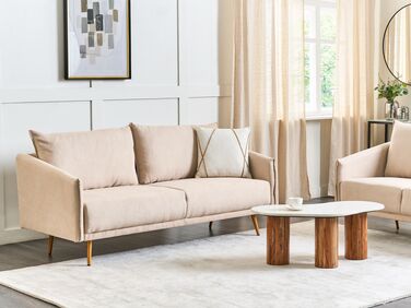 3-seters sofa fløyel beige MAURA