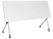 Foldable Office Desk BENDI 160 cm 60 cm with Wheels White_922322