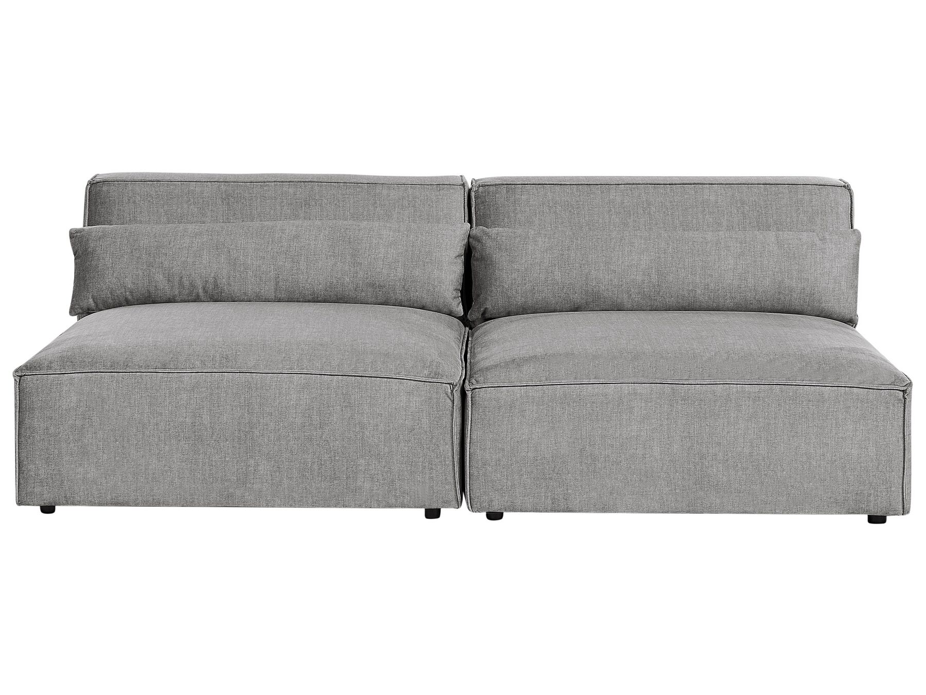 Canapé 2 places modulable en tissu sans accoudoirs gris HELLNAR_912035