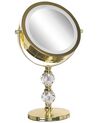 Espelho de maquilhagem dourado com LED ø 18 cm CLAIRA_813648