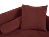 Left Hand Fabric Chaise Lounge Red GONESSE_927613