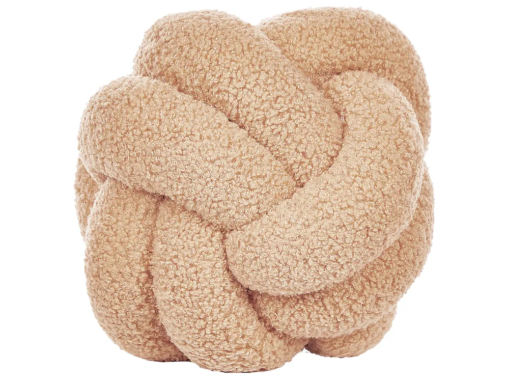 Zestaw 2 poduszek dekoracyjnych MALNI 19 x 19 cm Boucle Beżowy Jednolity_854804