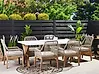 Garden Dining Set 6 Seater OLBIA with Cushions Beige