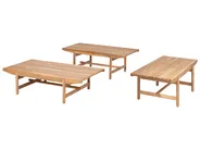 Conjunto de jardín con mesa 2 plazas GIAVENO Madera de acacia Blanco crema_989239