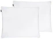 Zestaw 2 poduszek FELDBERG Wysoka 50 x 60 cm Kacze pióra i puch Biały_1020371