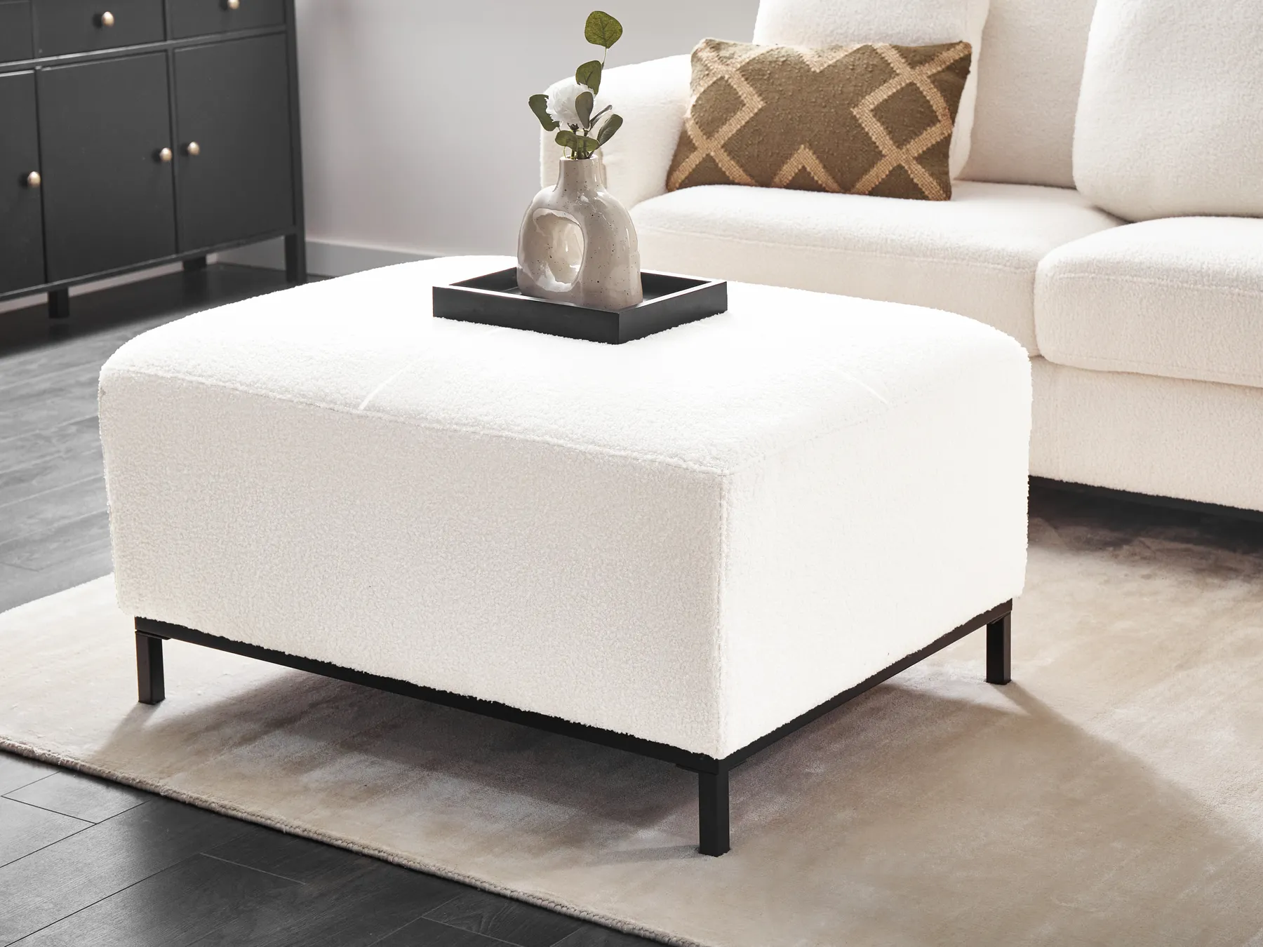 Otomana OSLO Boucle Biały_946693