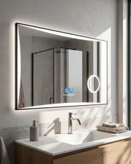 Lustro łazienkowe LED ONLAY 100 cm 60 cm Srebrny_932268
