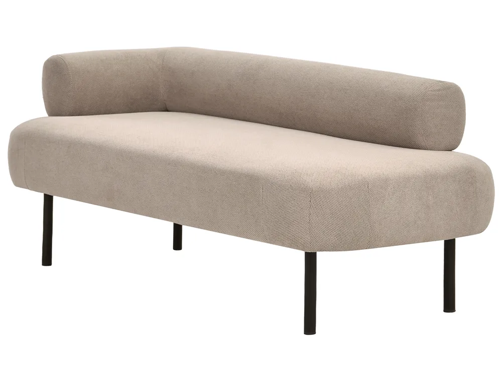 Left-Hand Chaise Longue MIRMANDE Fabric Taupe_1001021