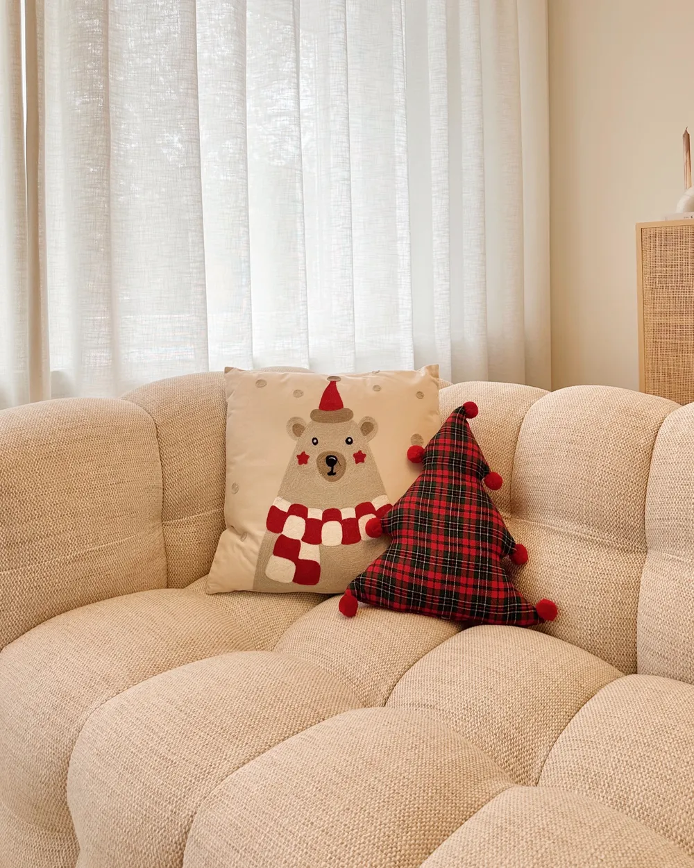 Set Di 4 Federe Per Cuscini 45x45 Cm – Morbido Peluche, Bianco E Nero, Geometrico