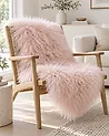 Sheepskin Rug ULURU Peach Pink 65 x 110 cm