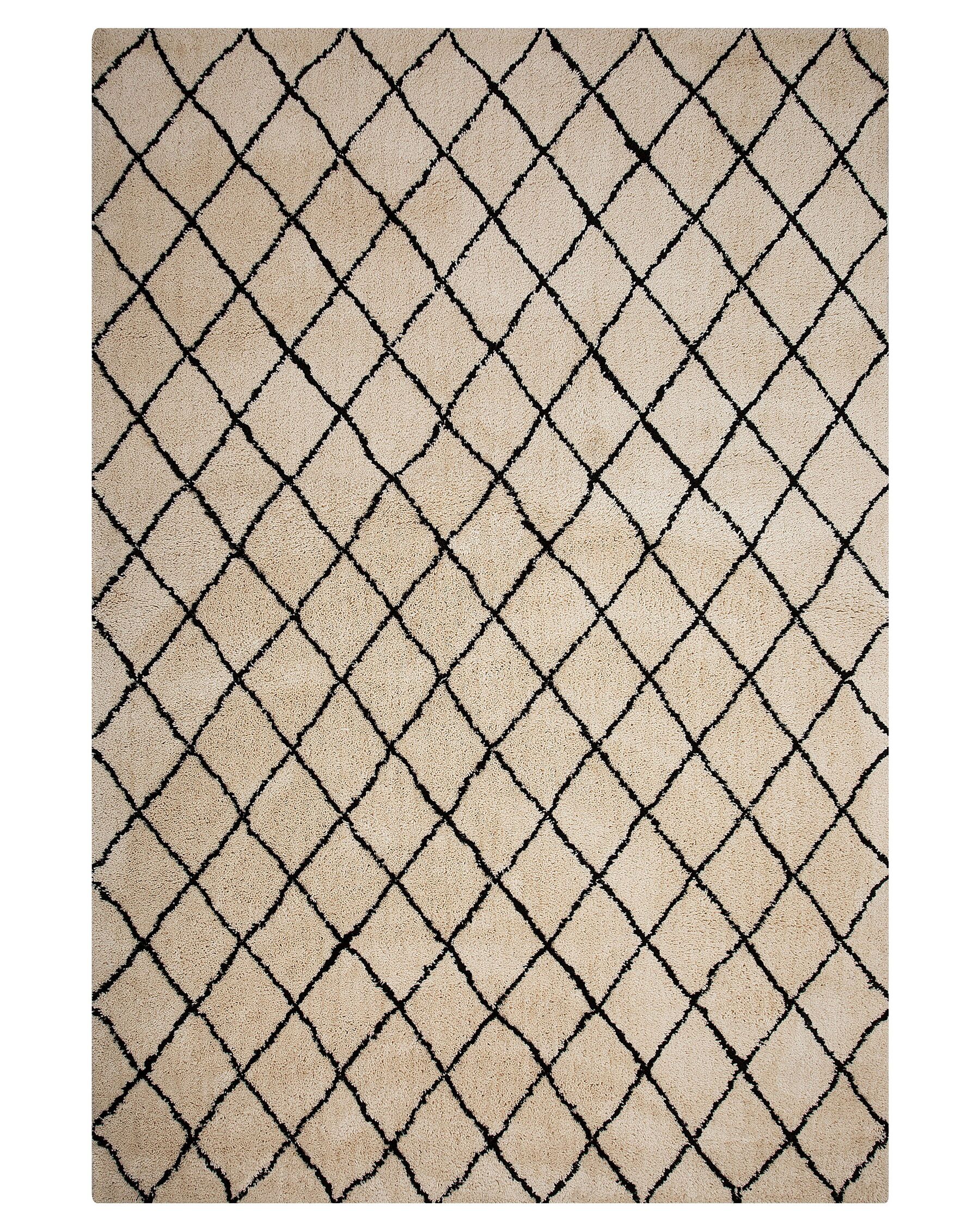 Teppe 200x300 cm beige/svart MIDYAT_760063