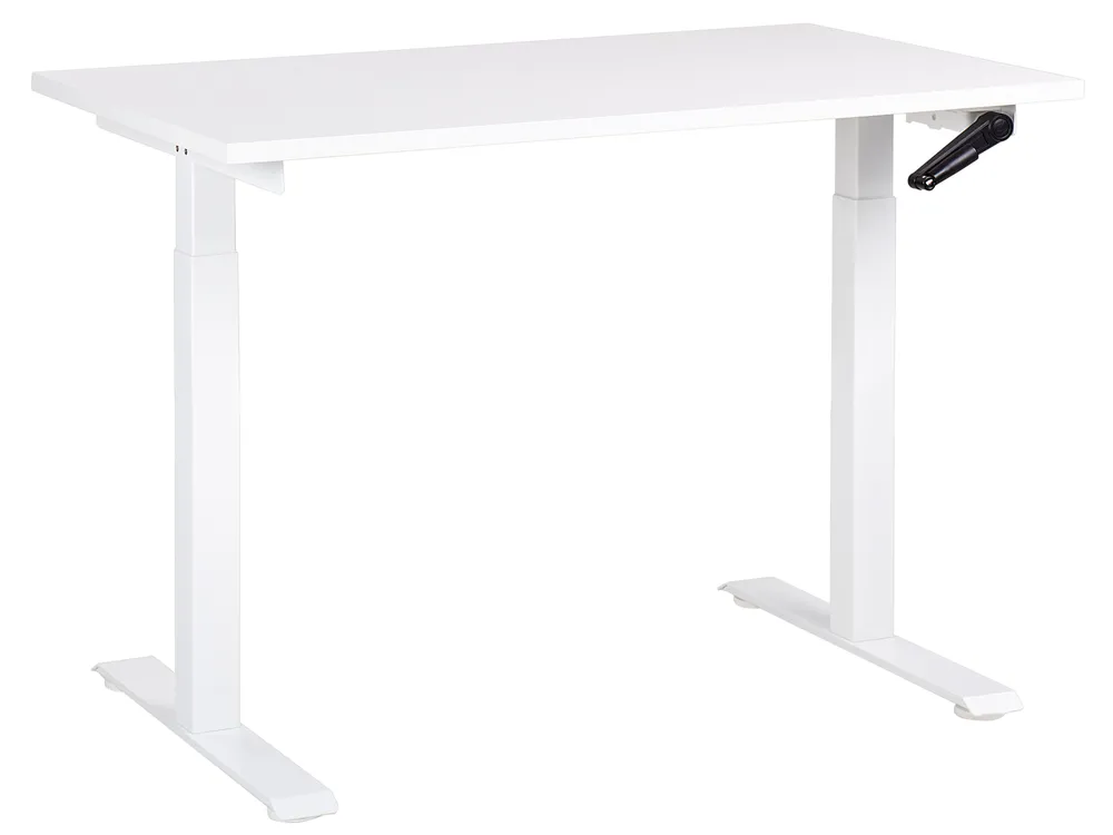 Biurko regulowane manualnie DESTINES 120 cm 72 cm Biały