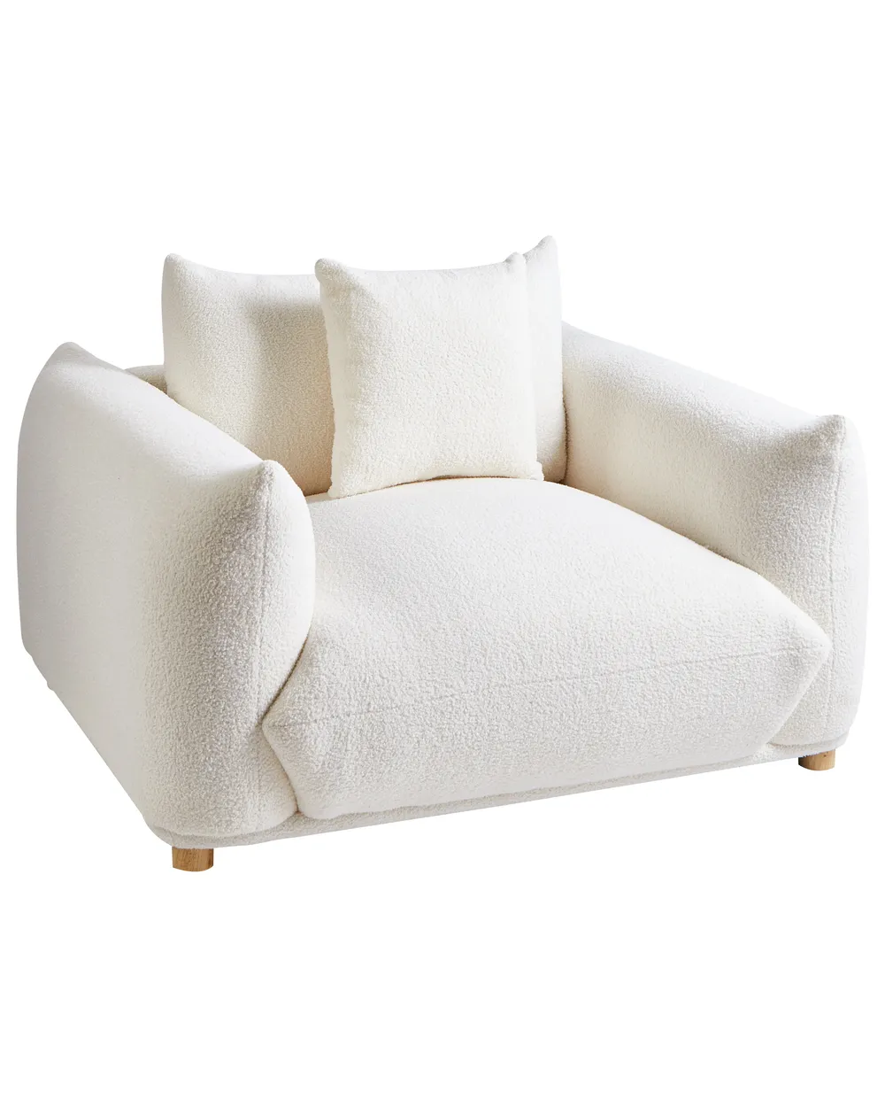 Poltrona LUVOS Bouclé Bianco sporco_970322
