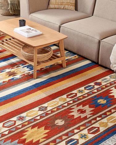 Tapis Kilim En Laine Multicolore 200 X 300 Cm Urtsadzor - Tapis salon Tapis Kilim En Laine Multicolore 200 X 300 Cm Urtsadzor - Tapis salon