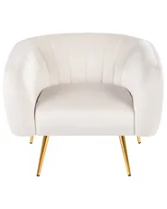 Poltrona LACONIA Velluto Bianco sporco_1065139