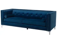 Divano 3 posti AVALDSENES Velluto Blu marino_751782