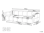 Sofa modułowa dla 3 osób MAKSABERG Beżowoszary_1136418
