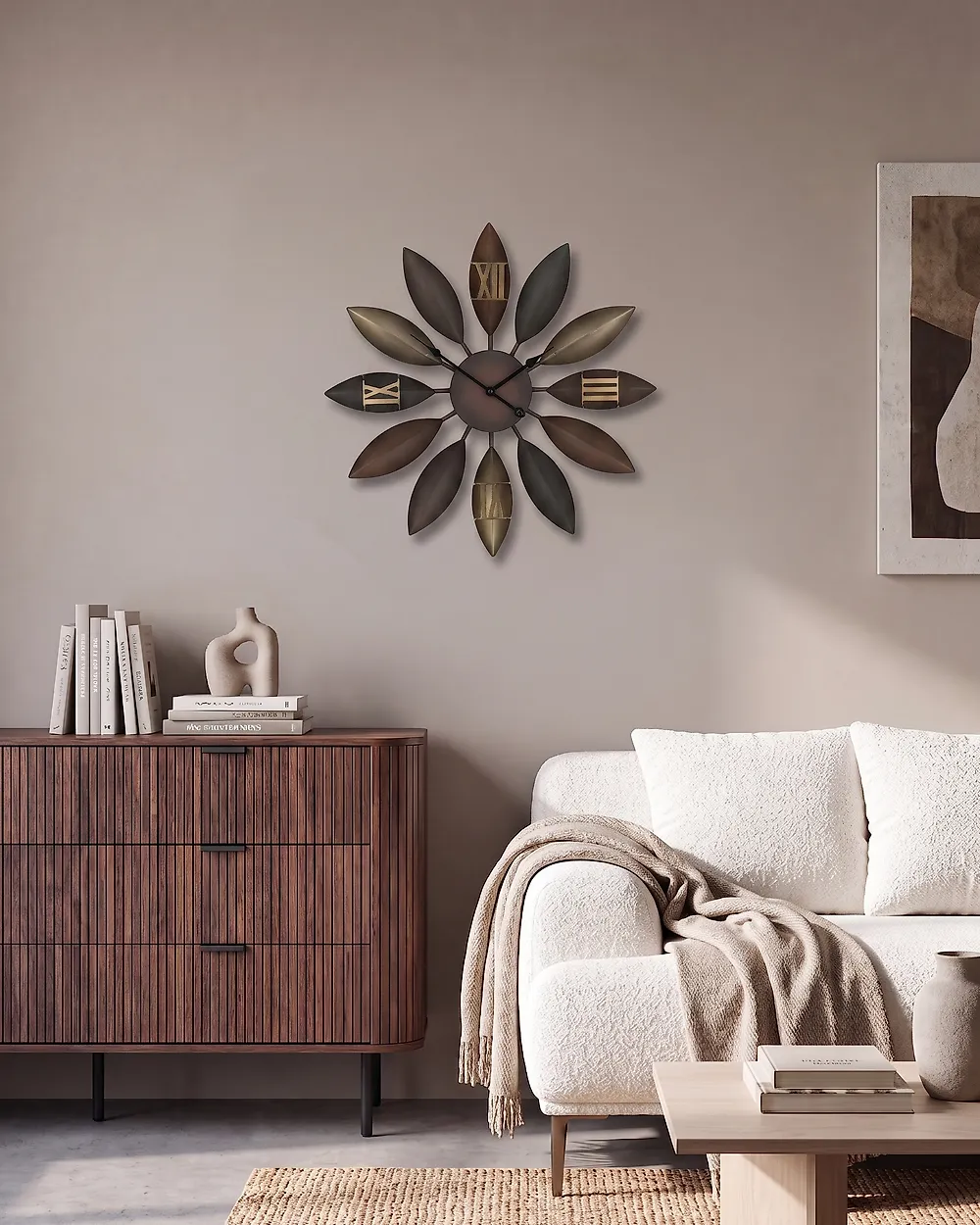 Wall Clock BEINWIL Metal Brown_1171949