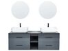 Double Sink Bathroom Vanity with Mirrors Grey PILAR_907559