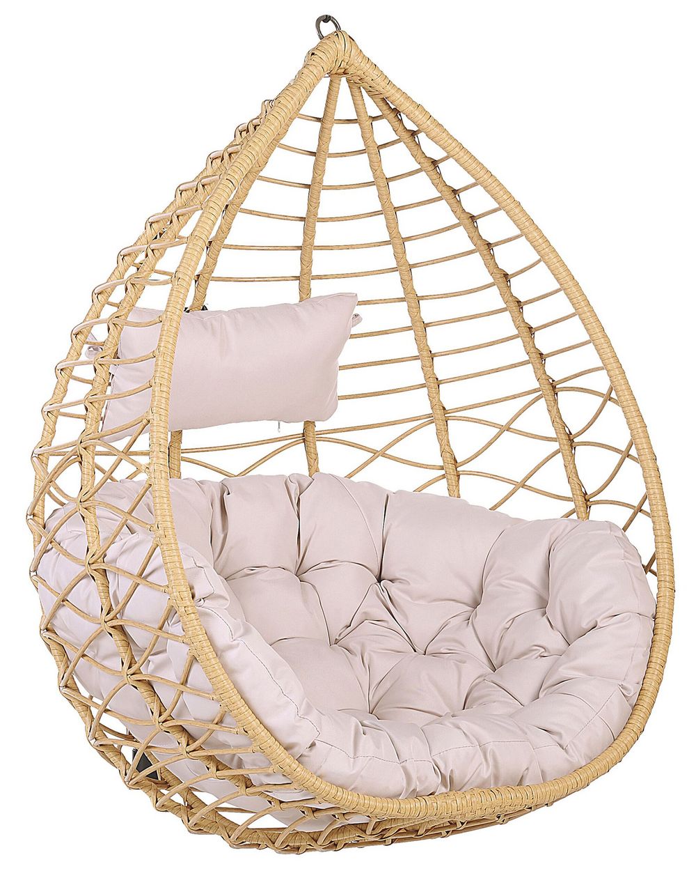White wicker hanging chair discount