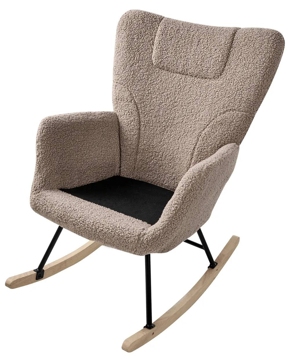 Rocking Chair SANDVE Boucle Taupe_1033091