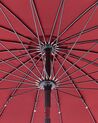 Parasol de jardín ⌀ 2.55 m rouge foncé BAIA_829154