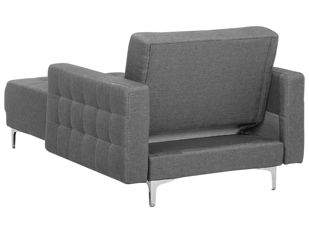 Fabric Chaise Lounge Grey ABERDEEN Beliani