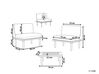 Lounge Set zertifiziertes Akazienholz hellbraun 2-Sitzer modular Auflagen cremeweiß FRASCATI_919563