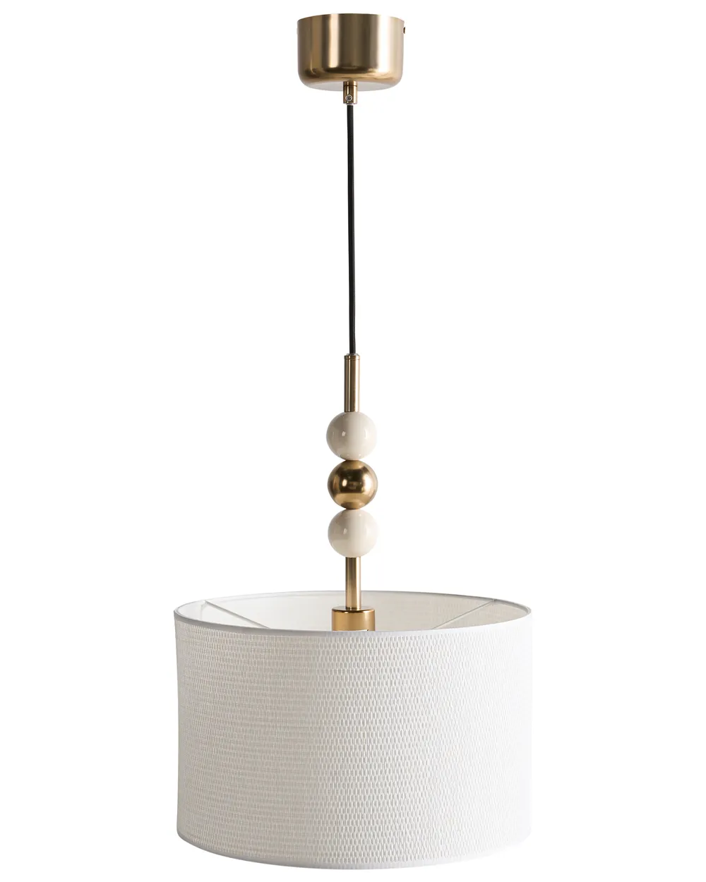 Pendant Lamp LOKY Metal Brass/Beige_1024704