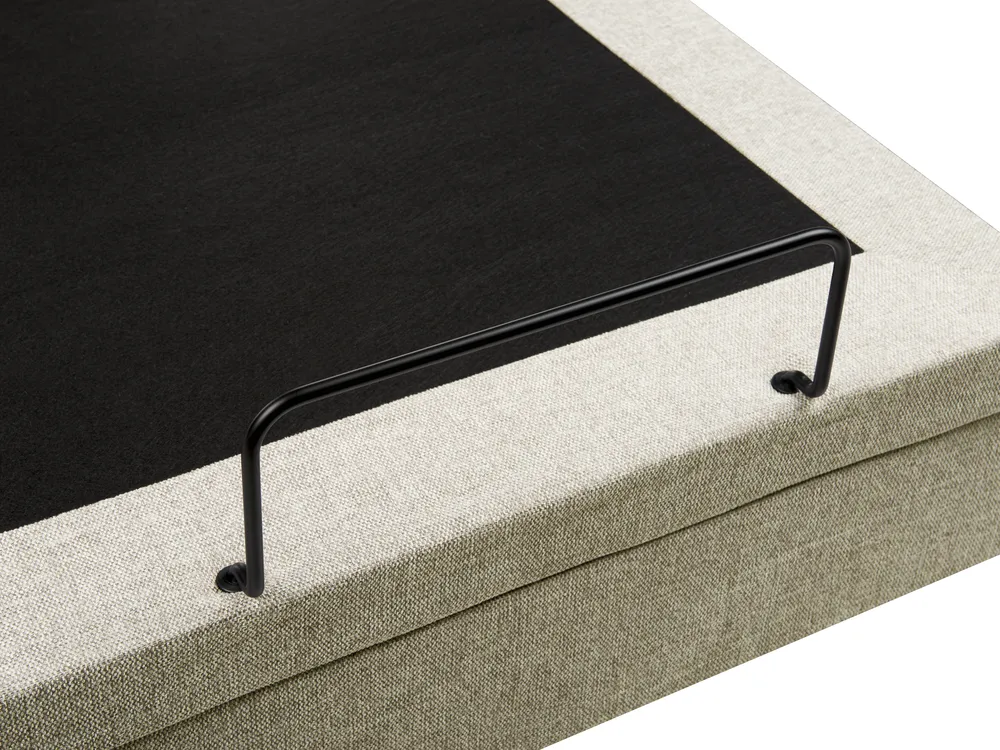 Adjustable Bed without Headboard Fabric DUKE II 80 x 200 cm (EU Small Single) Beige_988181