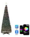 Vianočný stromček s viacfarebnými inteligentnými LED svetielkami a aplikáciou 160 cm SAARLOQ_883706