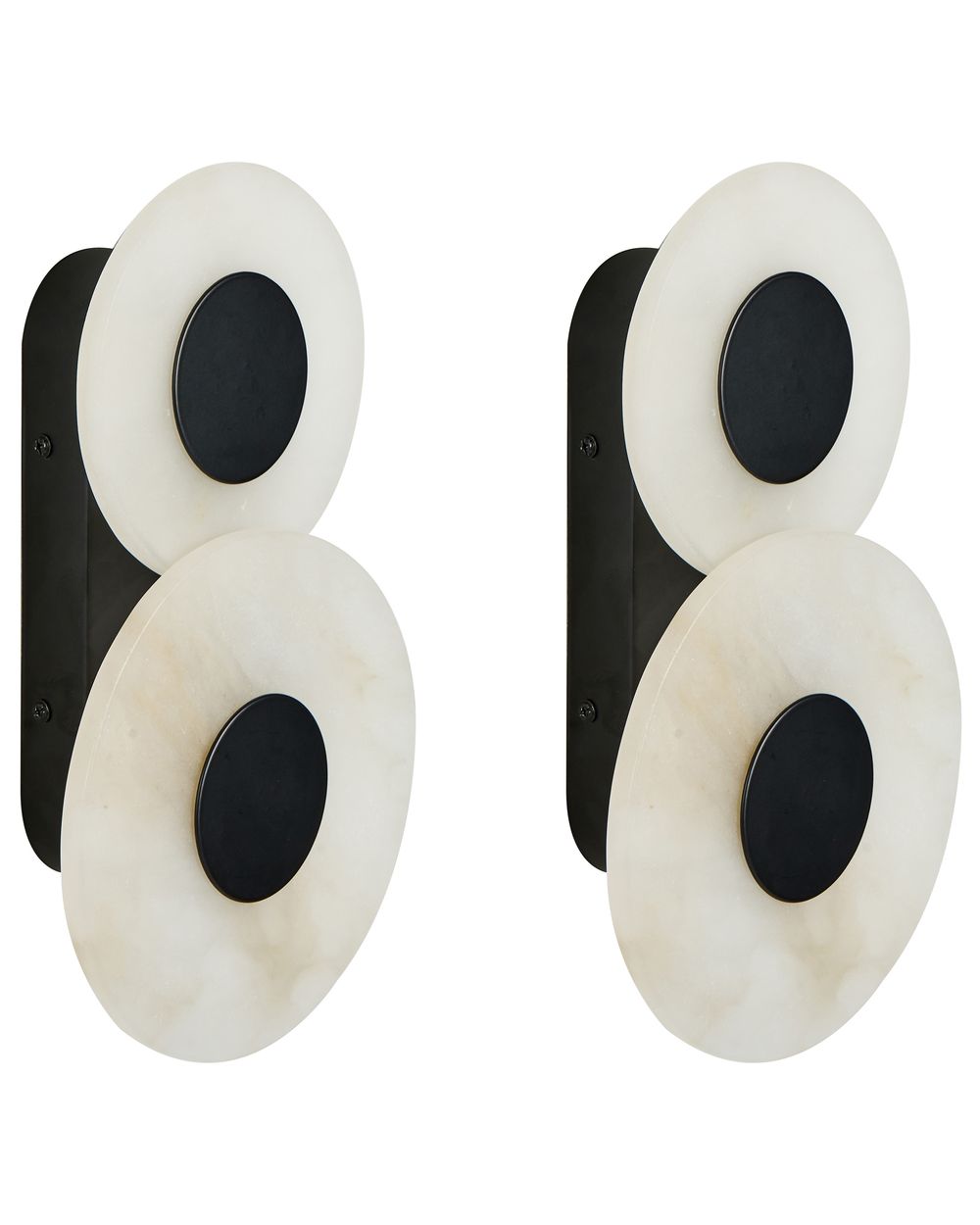 Set of 2 Wall Lamps YTHAN LED Marble White