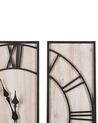 Orologio da parete legno chiaro e nero 75 X 75 cm COATLAN_796948