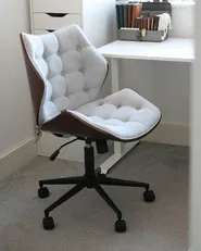 Sedia da scrivania LOMPOC Lino sintetico Grigio_977837