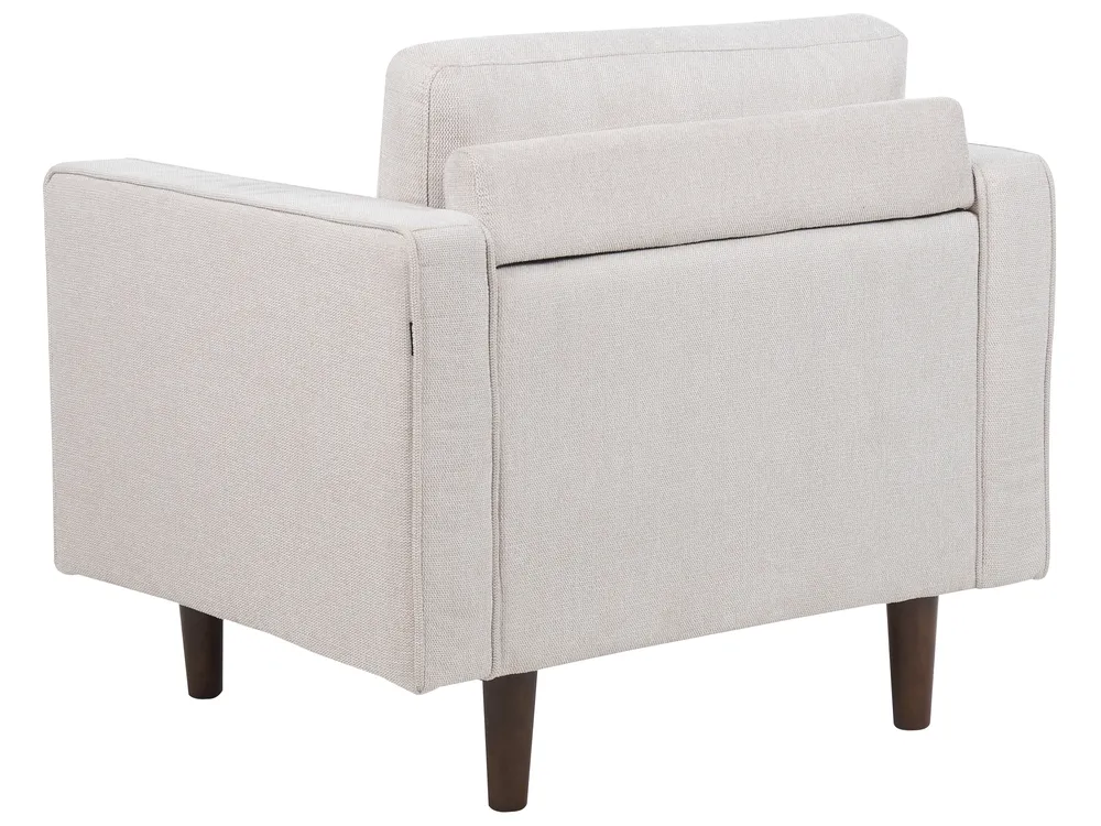 Living Room Set 3 Seater NURMO Fabric Light Beige_896192