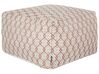 Outdoor Pouffe Beige and White SHORAN_931694