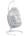 Hanging Chair with Stand SESIA PE Rattan Light Grey