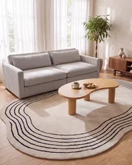 Rug RAMZAN Beige 200 x 300 cm Viscose_904164