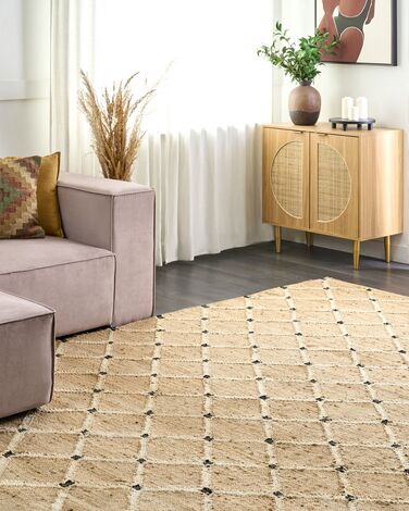 Jute Area Rug 300 x 400 cm Beige KALEKOY