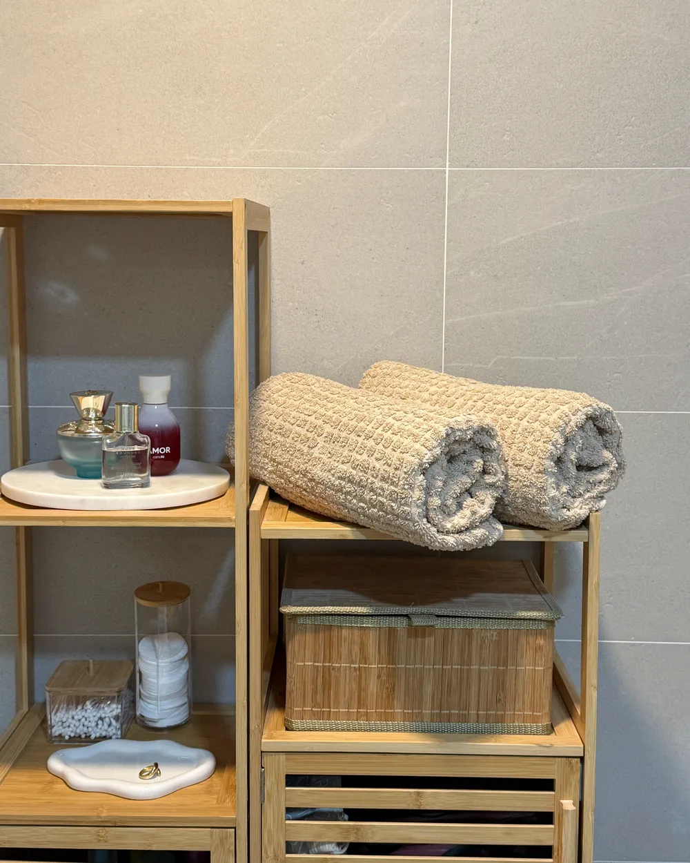 Set of 11 Towels ATAI Cotton Beige_1001468