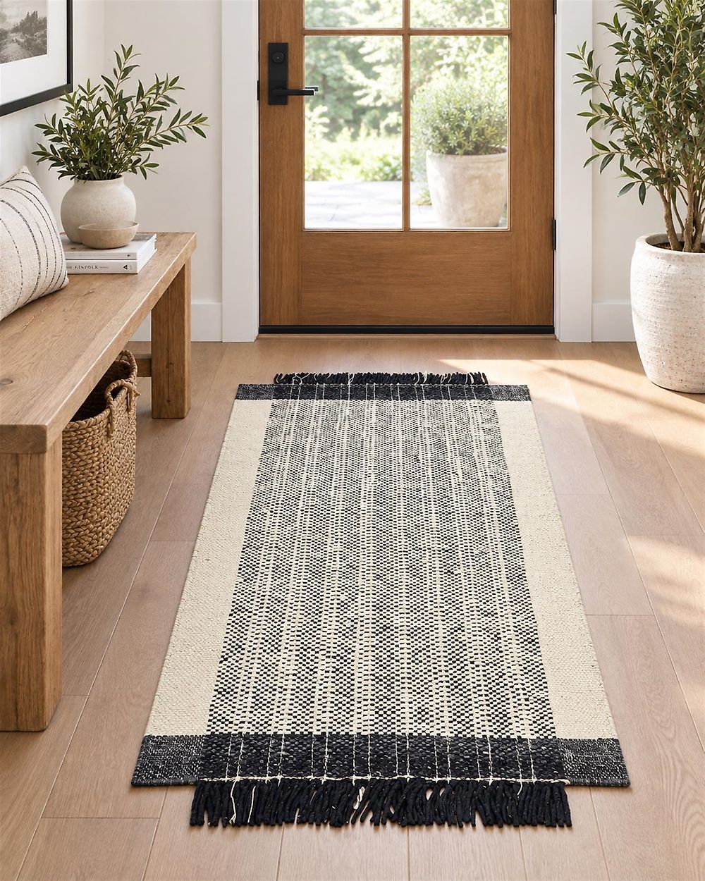 Tappeto KETENLI Bianco 80 x 150 cm Lana