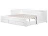 Rozkádací postel dřevěná bílá s roštem 90 x 200 cm CAHORS_729485